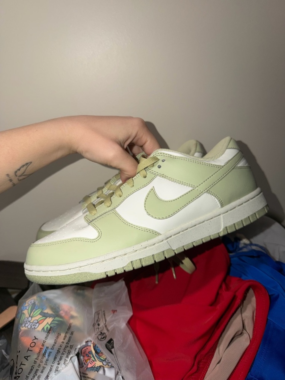 Nike Dunk Low Pale Green and White